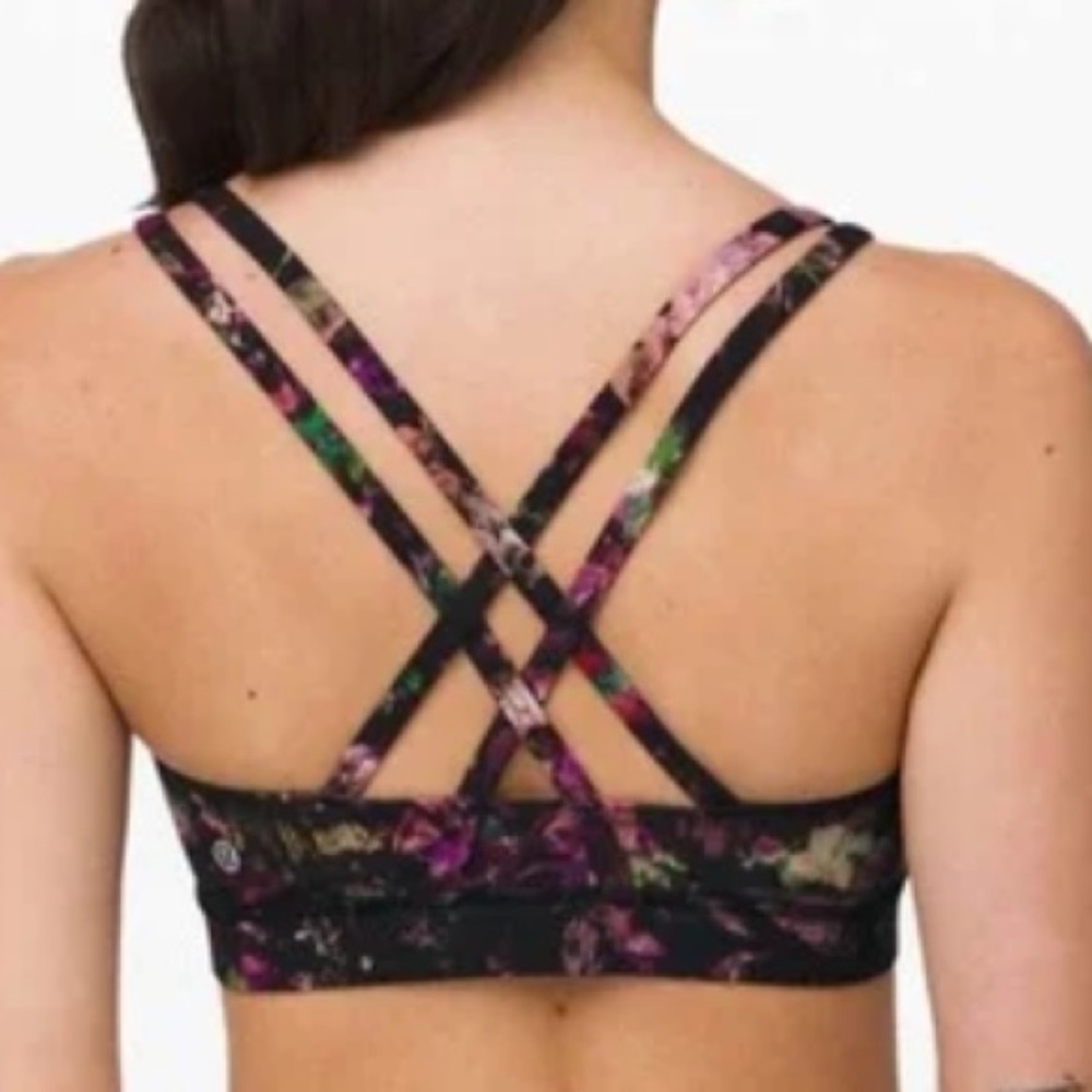 Lululemon Energy sport Bra Floral Illusion Antique White Multi‎ - Picture 2 of 6